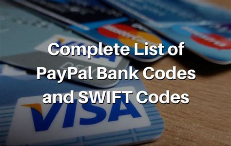 Complete List of PayPal Bank Codes (BRSTN) & SWIFT .